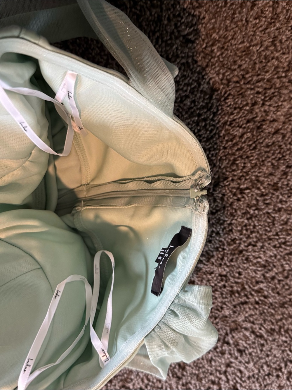Lulus sage green maxi prom dress - Picture 7 of 7